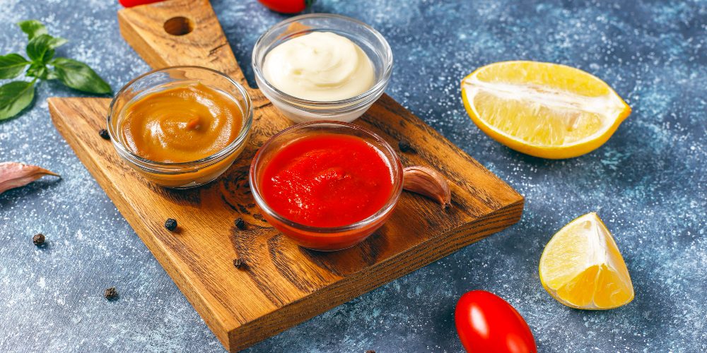 homemade-ketchup-mustard-mayonnaise-sauce
